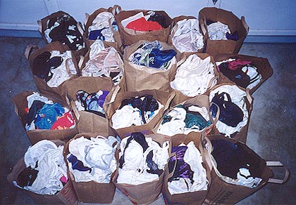 One week's worth of bra donations